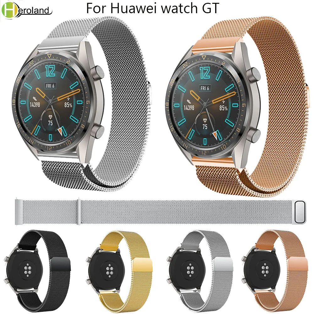 Milanese Magetic металлический ремешок для huawei Watch GT GT2 из нержавеющей стали, умный ремешок для мужчин и женщин, ремешок для huawei Honor Magic
