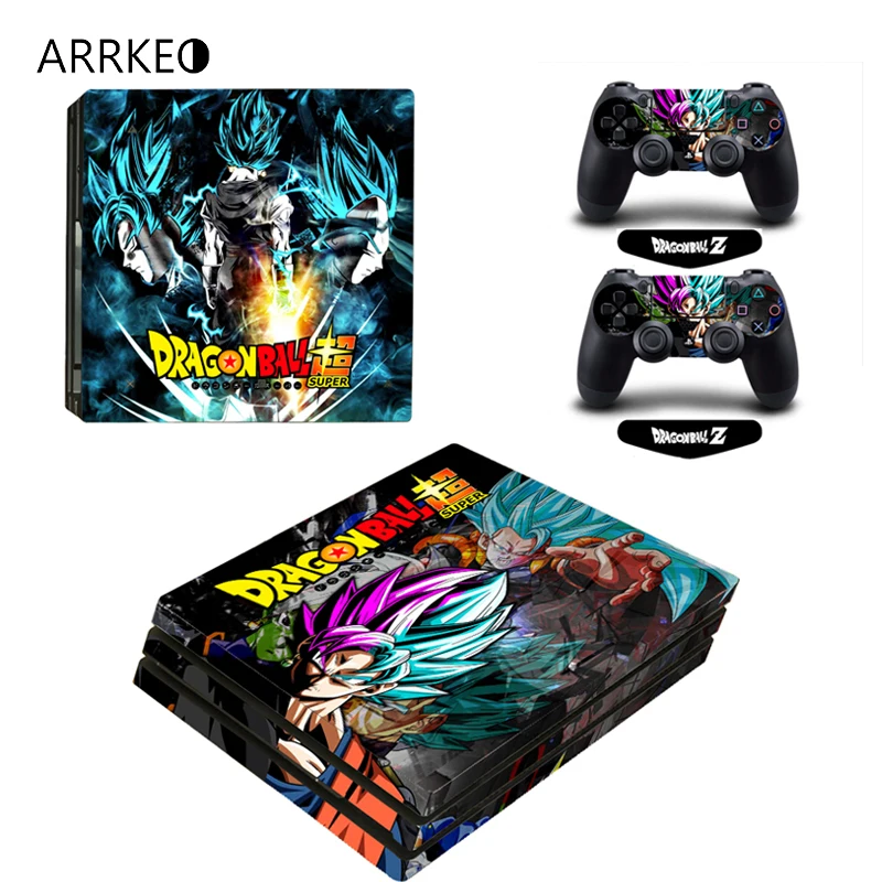ARRKEO Dragon Ball Super Son Goku Vinyl Cover Decal PS4 Pro Skin Sticker for Sony PlayStation 4 Console 2 Controllers Skins | Электроника