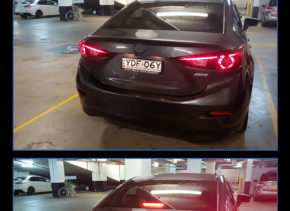 AKD Тюнинг автомобилей задние фонари для Mazda 3 Мазда 3 Axela- задние фонари светодиодный DRL ходовые огни Противотуманные фары с ангельскими глазками задние фонари
