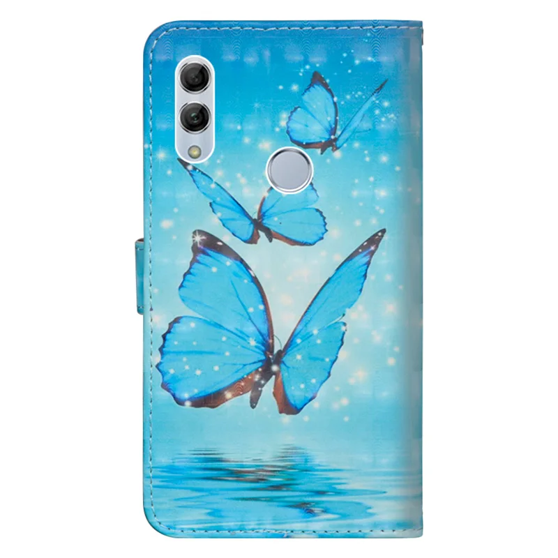 Кожаный флип-чехол с бабочкой для Huawei P Smart 2019 чехол телефона чехол-кошелек Plus |