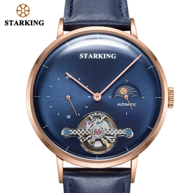 Часы STARKING мужские стальные черные модные деловые высококачественные