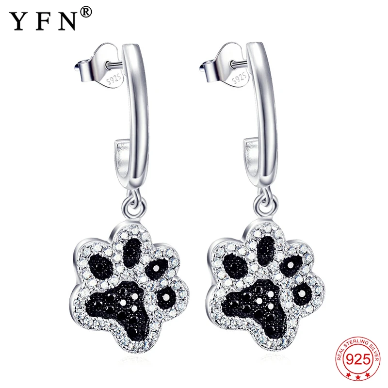 Женские серьги подвески из серебра 925 пробы с фианитами|earrings for|925 sterling silver blackdropping