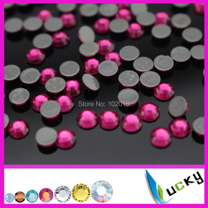 Стразы Fuchisa высокого качества цветные с горячей фиксацией плоской задней