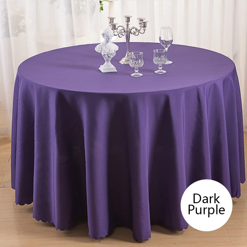 Dark Purple Скатерть IHAD, круглая, квадратная, цветная, скатерть, на Рождество, свадьбу, мероприятие, вечерние, для отеля, для украшения дома, для столовой, Полиэстеровая скатерть - Цвет: Dark Purple