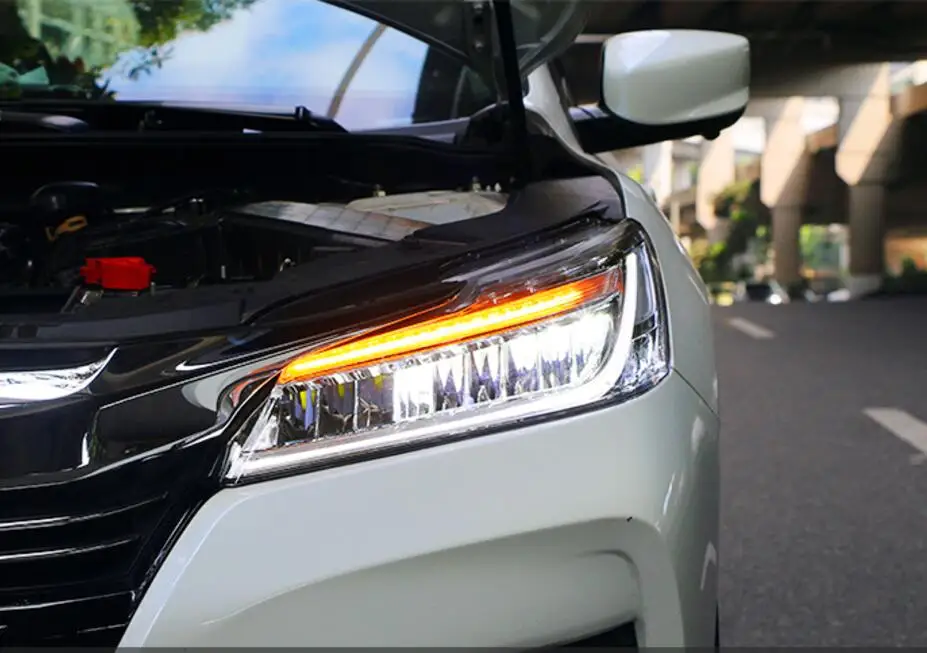 Светодиодные фары для Honda Accord 2016 Автомобильные светодиодные двойные ксеноновые