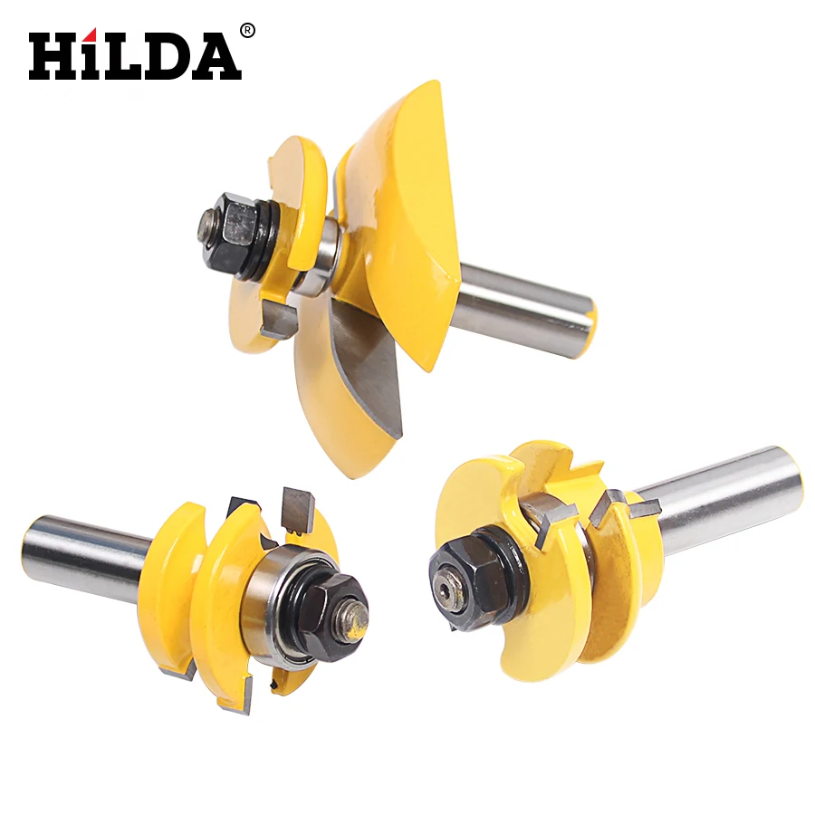 Набор фрез HILDA 1/4 ''с хвостовиком лезвие Ogee|milling cutter|cabinet router bit setrouter set |