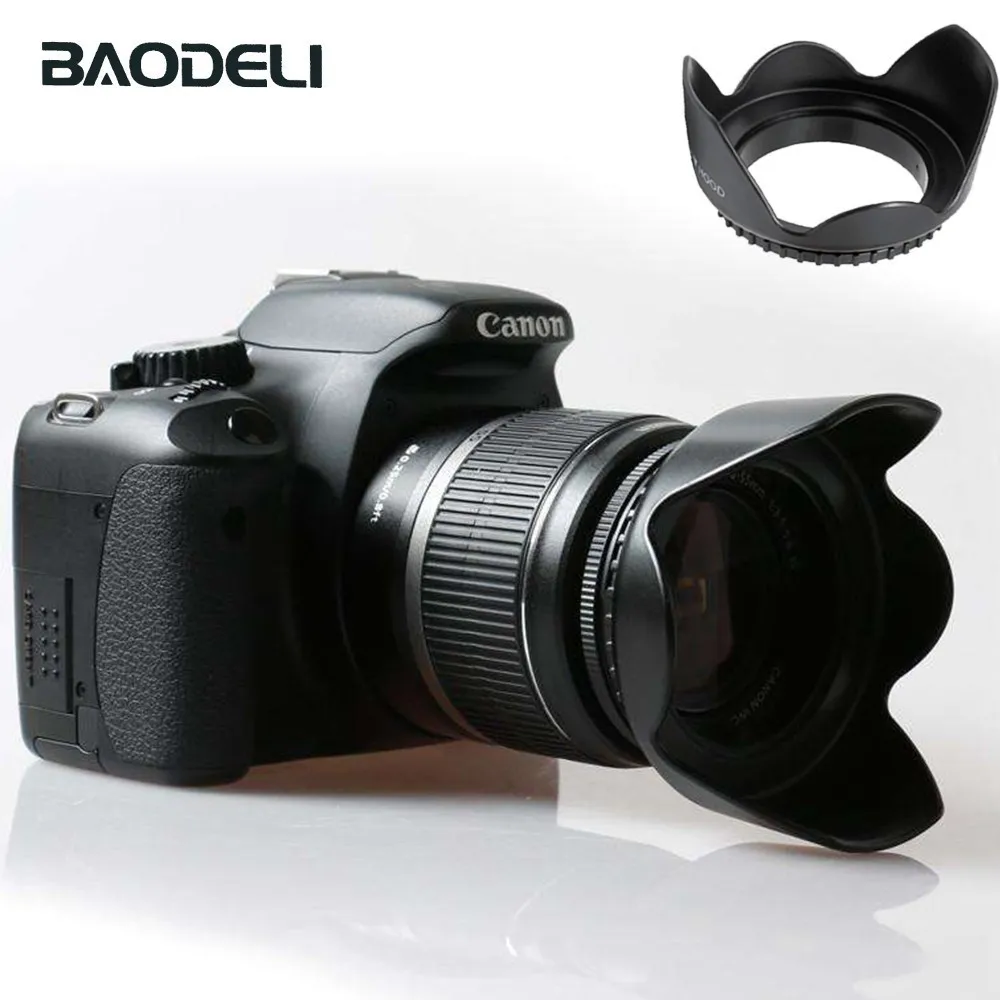 BAODELI 49 52 55 58 62 67 72 77 82 мм бленда объектива для Canon 77d 100d sony A6000 Fujifilm Nikon D3000 D3500 D5100 D5600 аксессуары