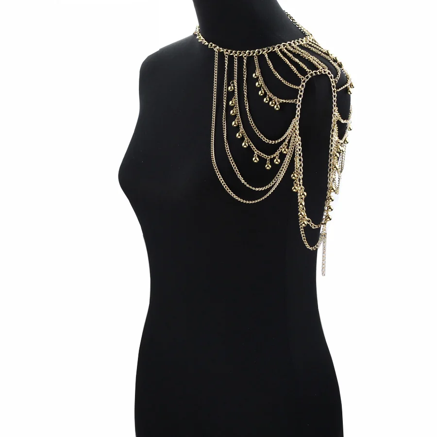 Женское Ожерелье многослойное с цепочкой на плечо 2017 | Украшения и аксессуары