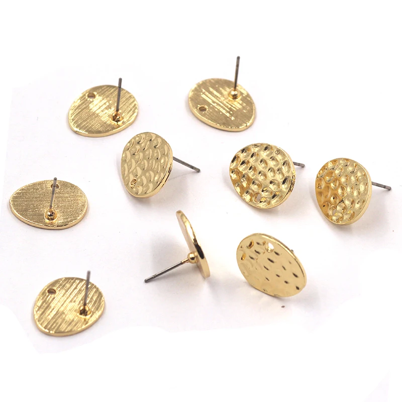 10 шт./лот ретро серьги гвоздики из цинкового сплава с эллипсом 13*16 мм|Ювелирная