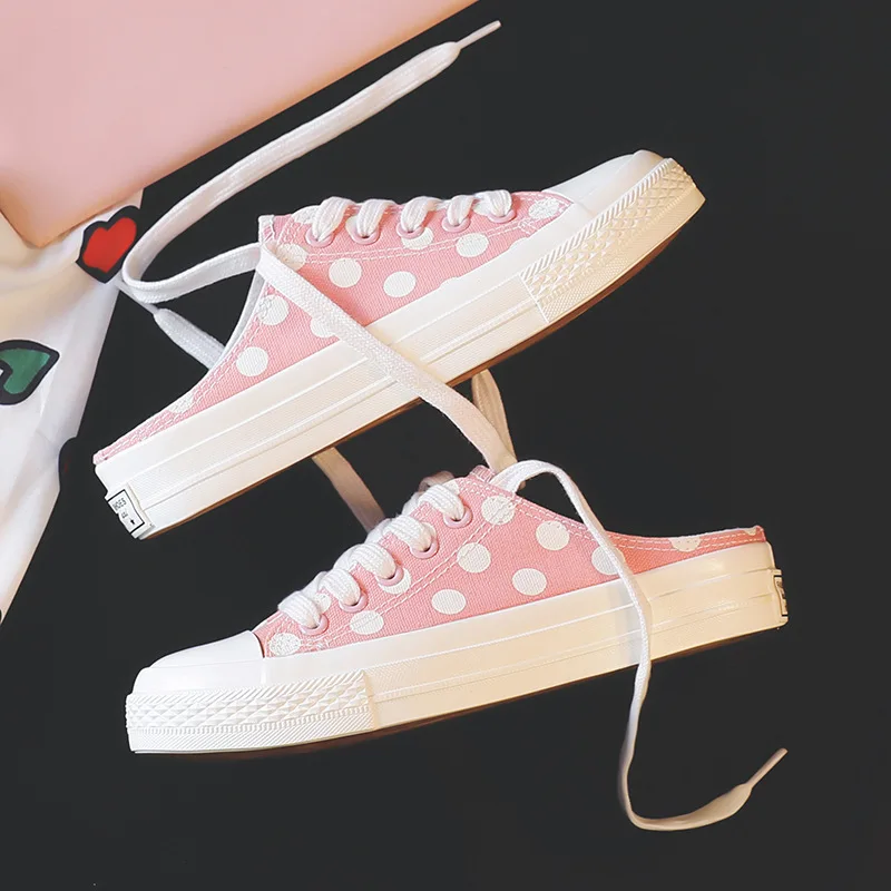 Летняя Новинка модные тонкие туфли с волнистыми точками для девочек удобная