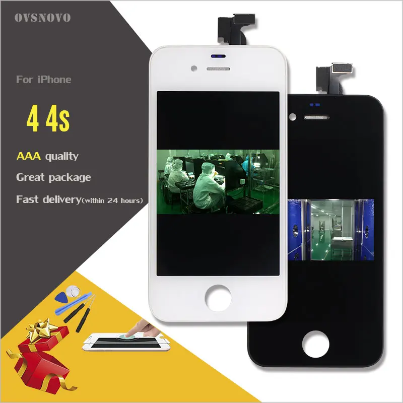 Ovsnovo Тесты работы Экран для iPhone 4 4S 5S 6 plus ЖК дисплей Дисплей сенсорный экран и