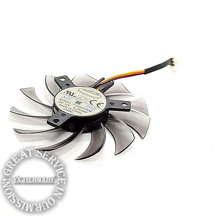 Видеокарта fanNew GTX460 470 570 580 670 HD5870 Графика карты вентилятор T128010SM 5P разъем 12V 0.20A 75 мм