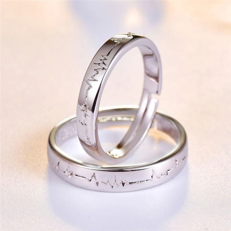 Кольца из нержавеющей стали на заказ ЭКГ кольца дружбы обручальное кольцо для