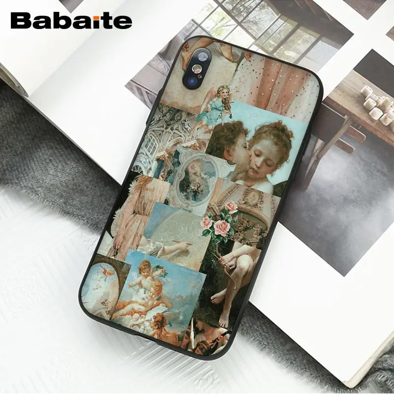 Babaite Ренессанс ангелы детская ложка из мягкого силикона чехол для задней панели