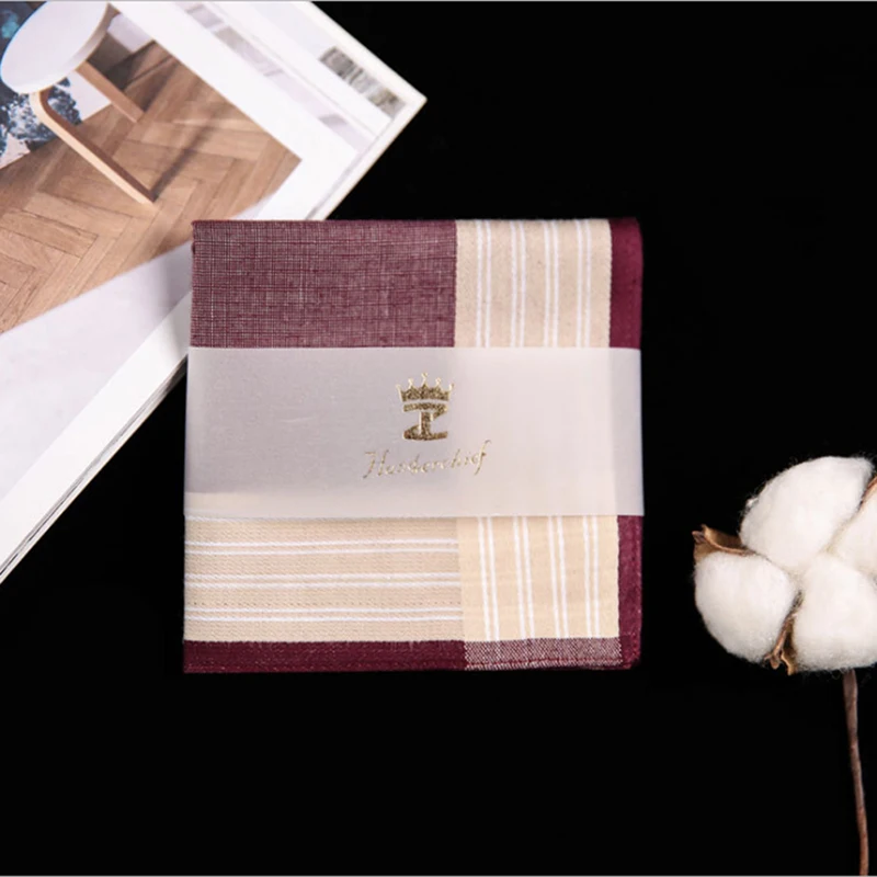 

Square Multicolor Hanky Men Classic Vintage Handkerchiefs Pocket Plaid 43*43cm