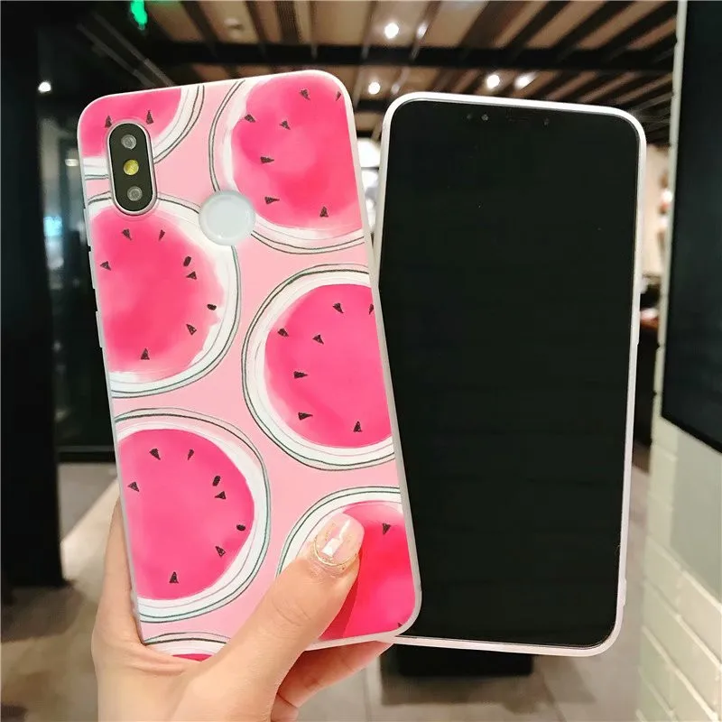Летний Фруктовый чехол для телефона Xiaomi mi 8 A1 A2 тонкий мягкий ТПУ с арбузами Redmi Note