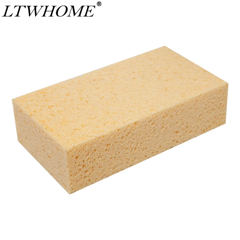 LTWHOME очень большие натуральные Целлюлозные губки 7-1/2-Inch x 4-Inch x 2-Inch не царапающиеся прочные чистящие губки