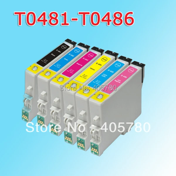 Чернильный картридж T0481/T0482/T0483/T0484/T0485/T0486 совместимый с фотографиями