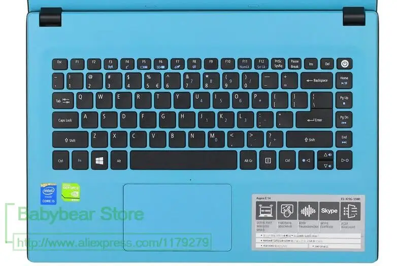 2016 14 дюймов новый силиконовый чехол для клавиатуры ноутбука протектор Acer Aspire E5 473