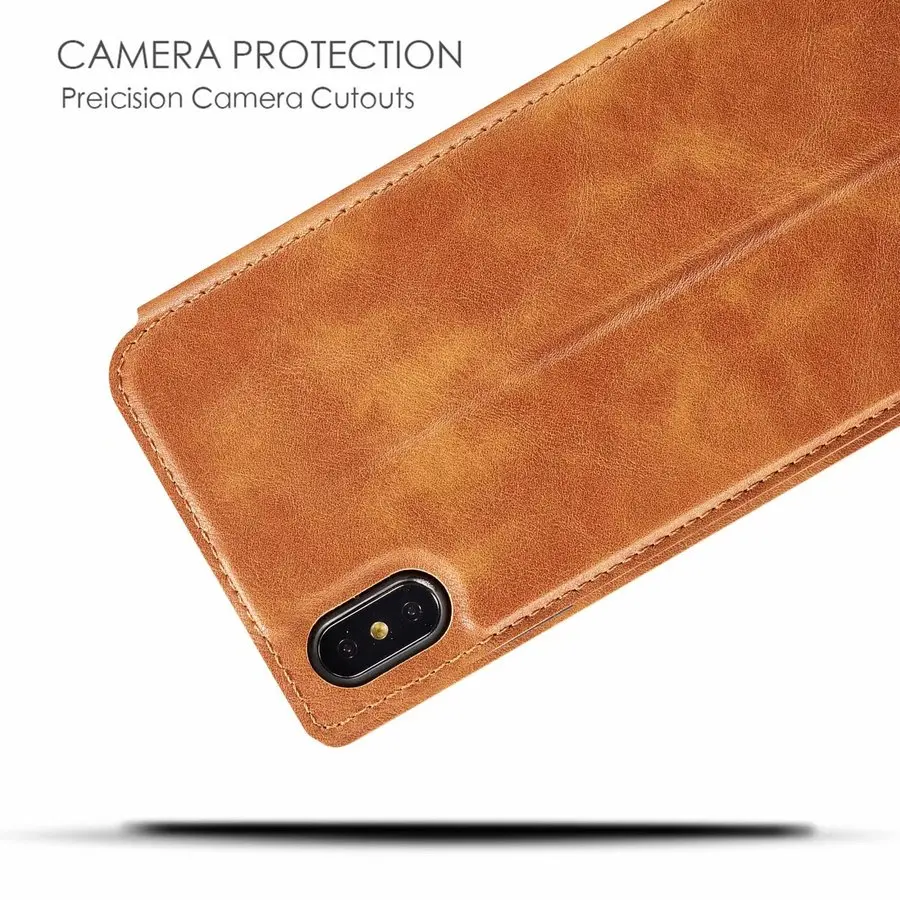 Магнитный флип чехол для телефона Iphone Xr Xs 11 pro Max X 8 7 6 6s Plus Coque Роскошный кожаный