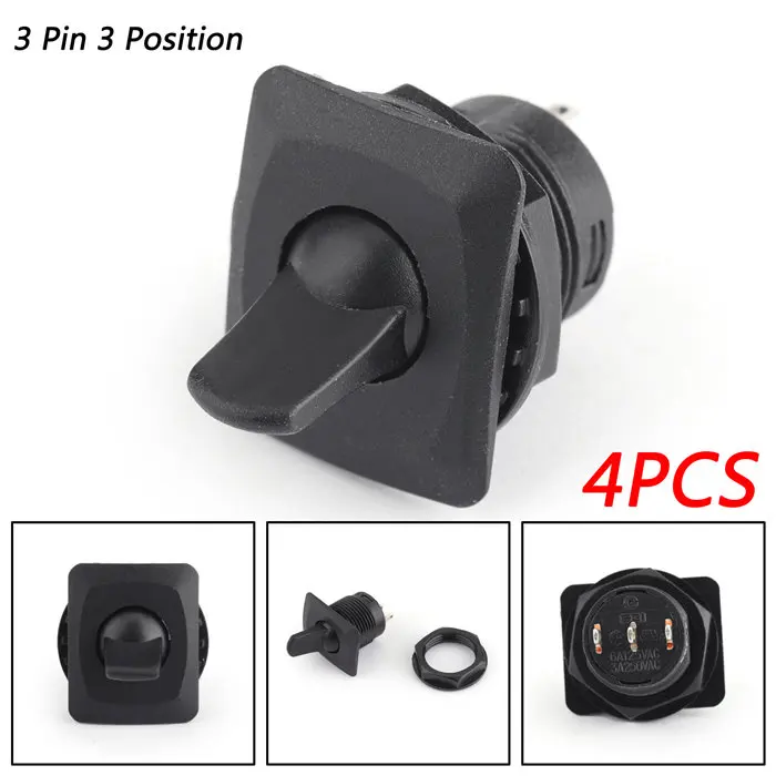 4PCS R13-402D Areyourshop 1/4 шт. тумблер 2/3/4/6 Pin 2/3 позиции 6A/125VAC 3A/250VAC 10A/125VAC 6A/250VAC переключатели разъемы - Цвет: 4PCS R13-402D