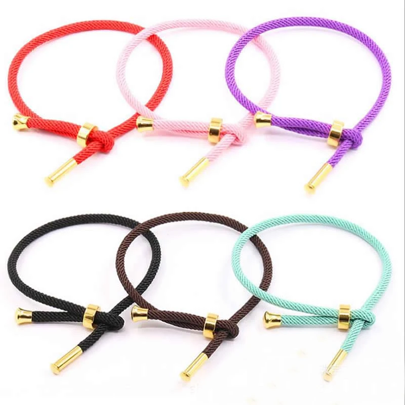 

Wholesale 10pcs Handmade Weave Bracelet 3D Gold Clasp Colourful Bracelet