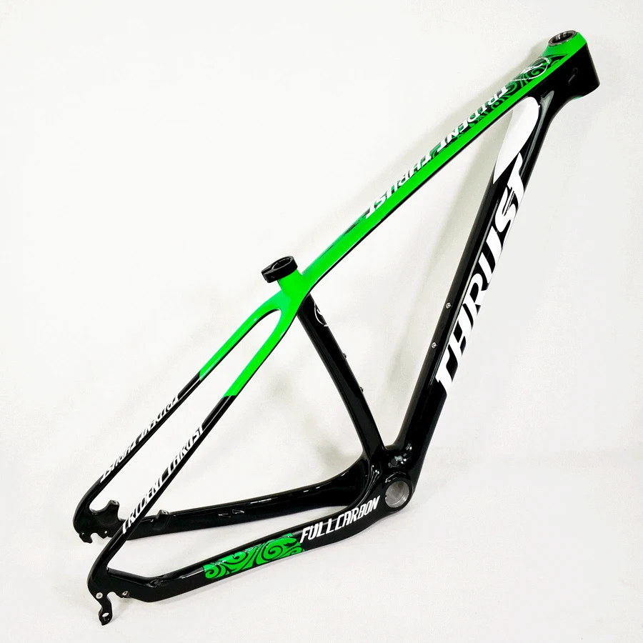 Mtb карбоновая велосипедная рама 29er 15 17 19 T1000 углеродная mtb рама 29er 27,5 BSA BB30 велосипедная Рама зеленая Глянцевая 2 Гарантия