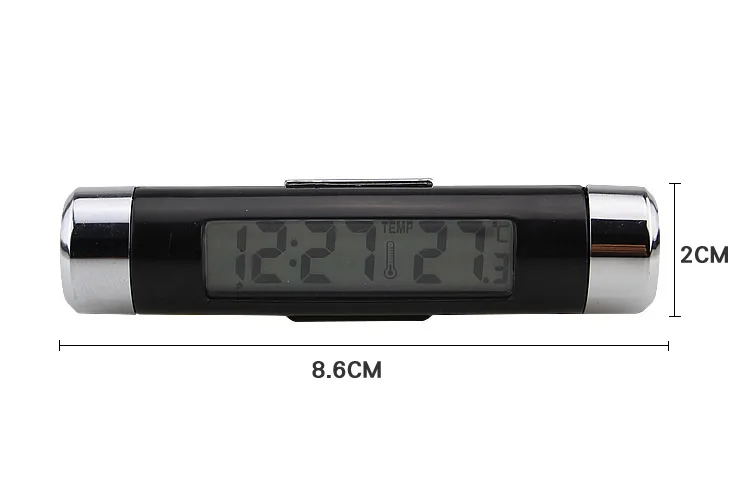 Новый 2 в 1 Автомобильный цифровой ЖК-термометр температуры часы календарь - Фото №1