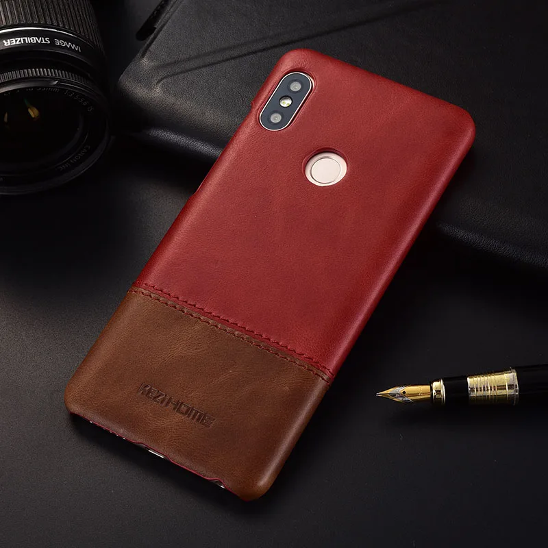 Для xiaomi redmi note 5 случае два цвета натуральная кожа задняя крышка с чешуйчатым
