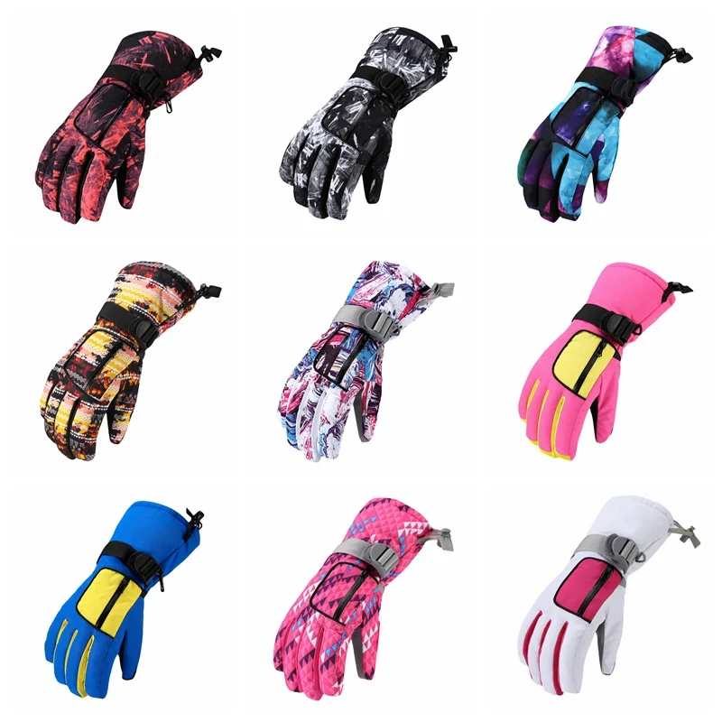 Men women Winter Warm Snowboarding Ski Gloves Kids Snow Mittens Waterproof Skiing snowmobile gloves | Спорт и развлечения