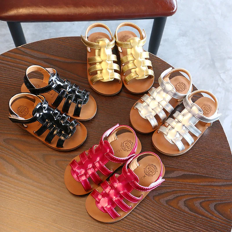 2018 детские летние пляжные сандалии Нескользящая повседневная обувь на плоской