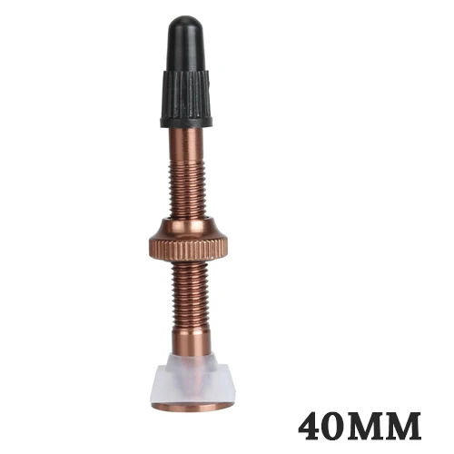1pcs 40mm brown 1 шт. 40 мм/60 мм MTB дорожный велосипед расширитель клапаны ультра-светильник алюминиевый с бескамерным сердечником клапана для велосипедных аксессуаров Bolany - Цвет: 1pcs 40mm brown
