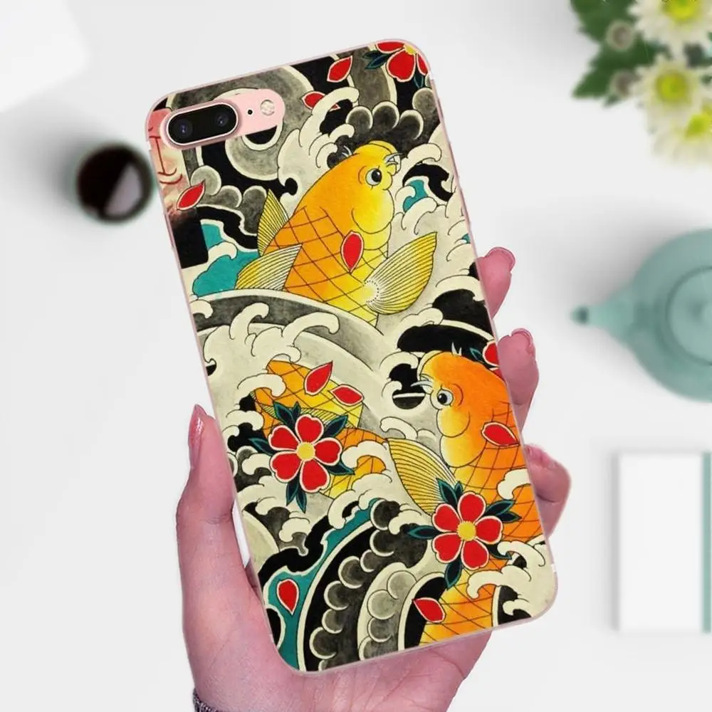 Японская японская Татуировка Koi Fish для LG Nexus 5 5X G2 G3 mini spirit G4 G5 G6 K4 K7 K8 K10 2017 V10 V20 V30