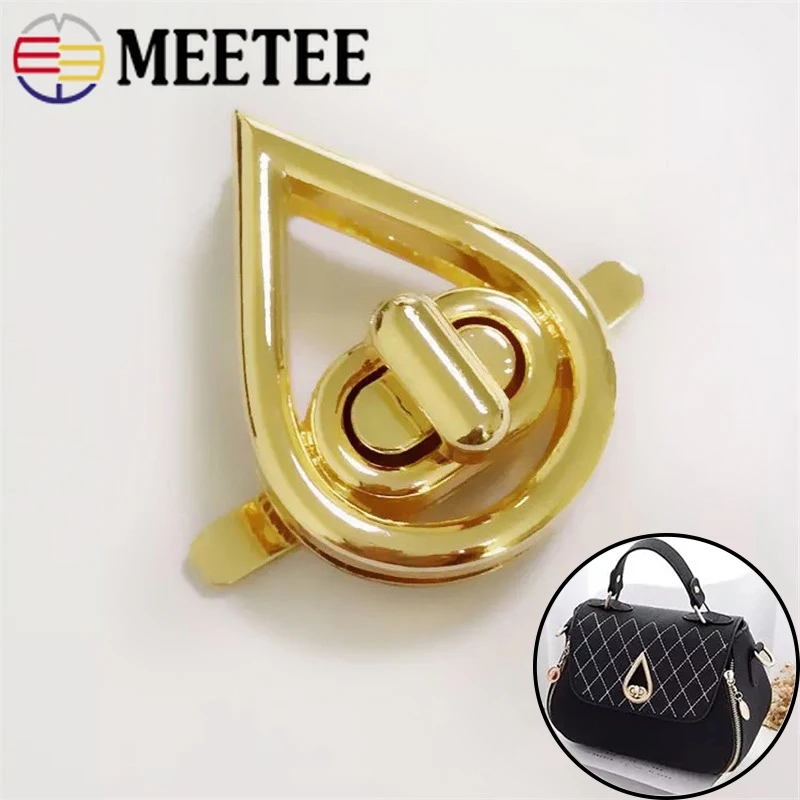 Meetee 2/5 шт. ручной работы аксессуары оборудования сумки металлическим замком застежкой Круглый Поворотный замок пряжки с зажимом DIY декоративная сумочка аксессуары