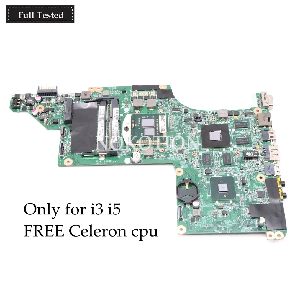 NOKOTION материнская плата для ноутбука HP pavilion DV7 DV7T 4000 HM55 DDR3 DA0LX6MB6F2 615308 001 HD5650M 17 3