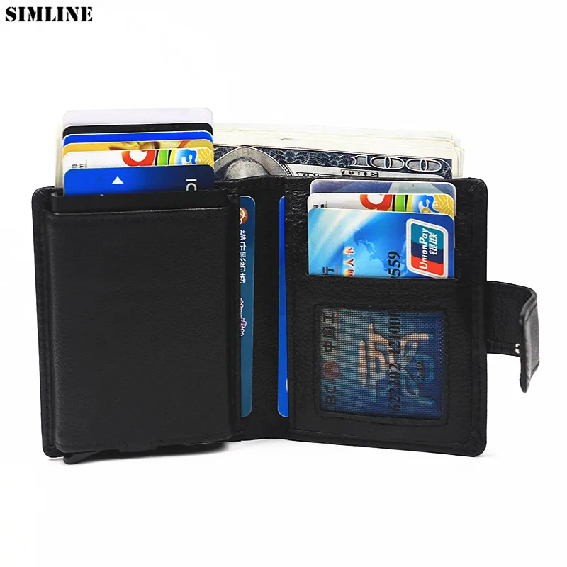 SIMLINE 2020 Женский кошелек из натуральной кожи Для мужчин блокирующий Rfid