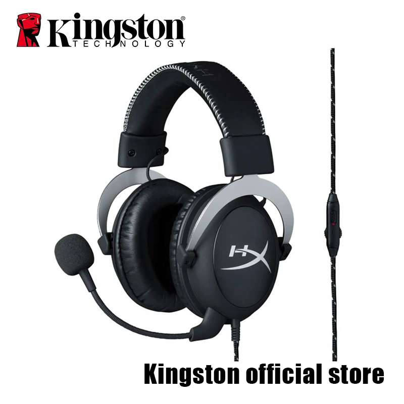 Kingston игровая гарнитура HyperX Cloud Серебристая игровая гарнитура наушники с микрофоном Новое поступление