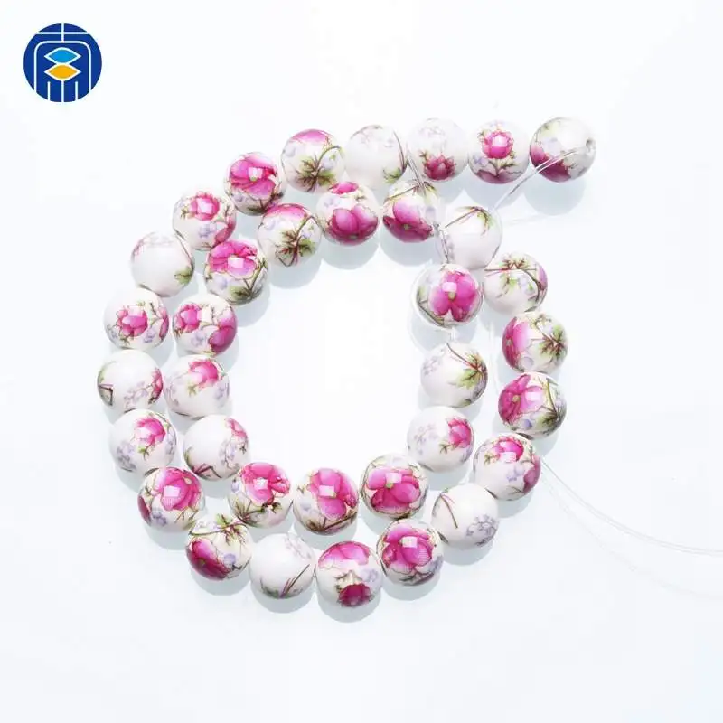 PB-R-008 JuleeCrystal круглые 10 мм винтажные китайские керамические, фарфоровые шарики бусины для ожерелья браслеты Изготовление ювелирных изделий - Цвет: PB-R-008