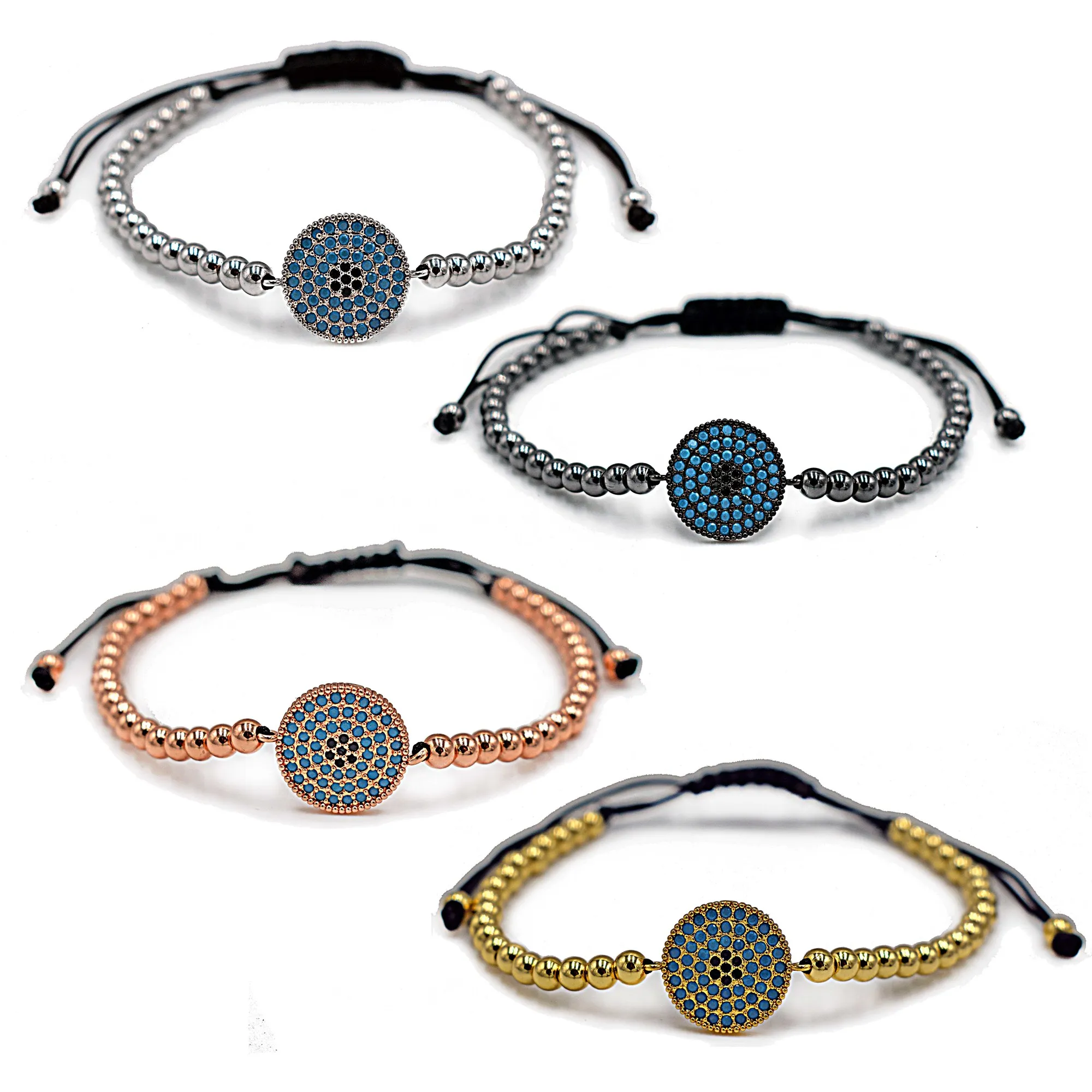 Шарм женщина цвет удержания медь бусины 4 мм Браслеты Круглый Кубический