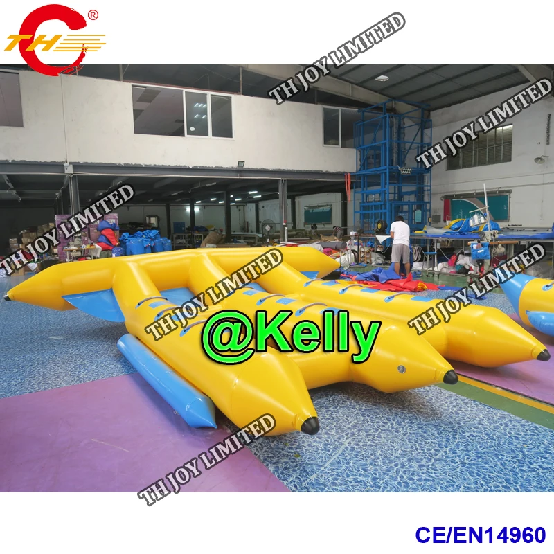 Free air shipping High Quality 0.9mm PVC tarpaulin Inflatable Flying Fish Towables custom make Inflatables flying Water toys | Игрушки и