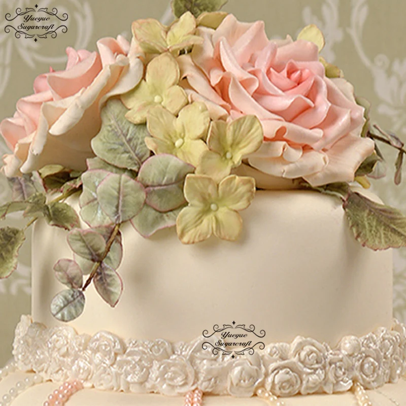 Силиконовая форма Yueyue Sugarcraft Border Роза для украшения торта инструменты шоколадной