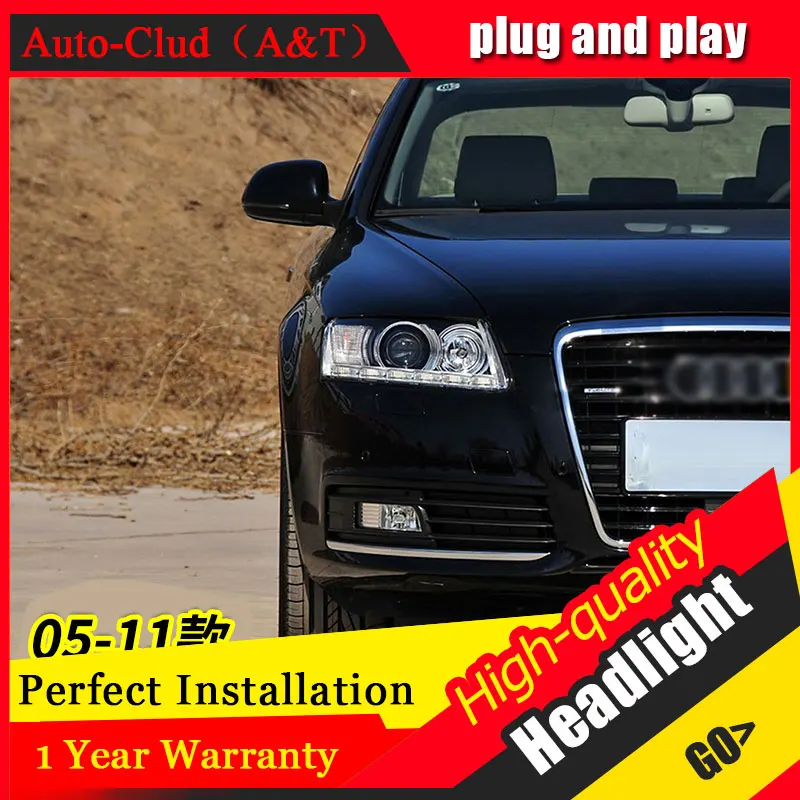 Автомобиль Стайлинг для Audi A6 светодиодный головной светильник s 05 11 налобный