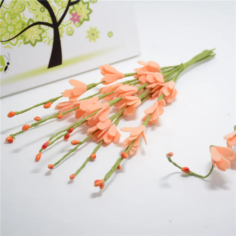 100 шт./лот искусственный букет из бутонов и ветвей ручной работы украшения для