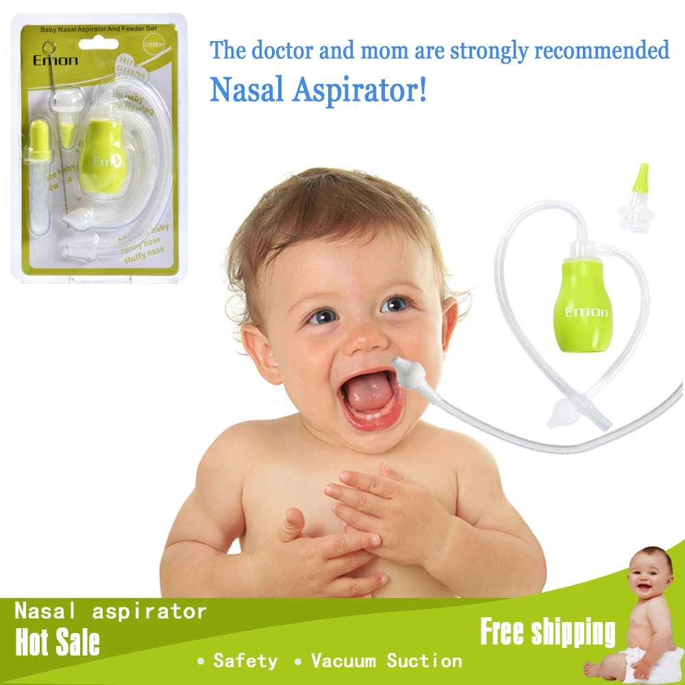 Emon Safety nasal aspirator Baby newborn nasal cleaner Vacuum Suction antibackwash babies Nasal Aspirator for newborns kids