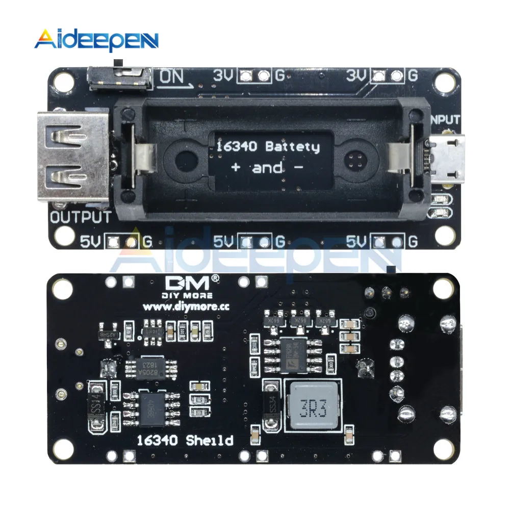 Плата зарядного устройства для Arduino UNO R3 ONE 1 шт. 16340 перезаряжаемый литиевый