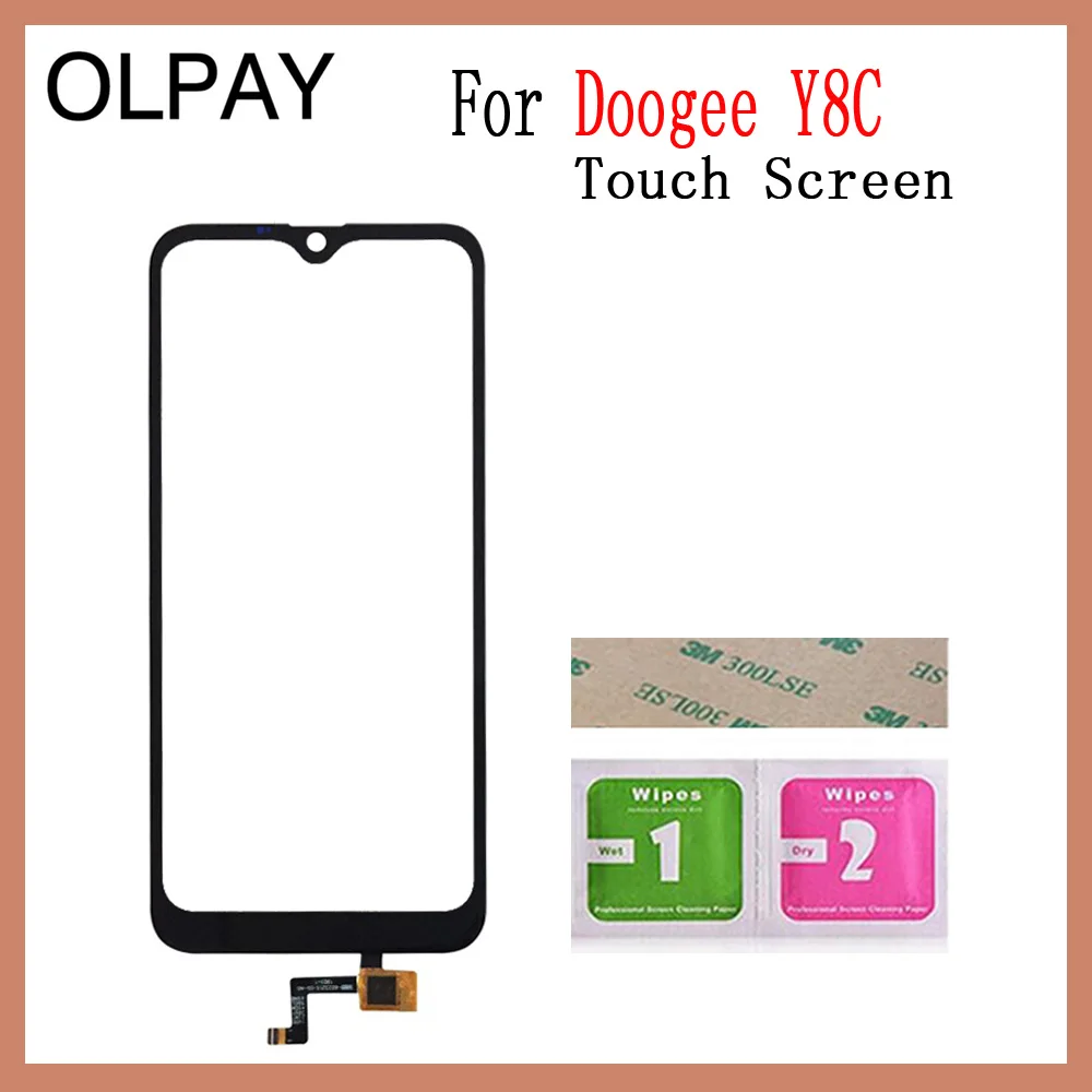 Black Y8C No Tools OLPAY 6,1 '' Новинка Для Doogee Y8 сенсорный экран дигитайзер для Doogee Y8C Сенсорная панель Сенсорный экран сенсор Переднее стекло инструменты - Цвет: Black Y8C No Tools