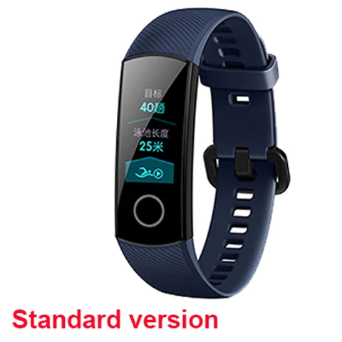 Blue Standard HUAWEI Honor Band 4 Стандартный/версия для бега умный Браслет фитнес-трекер спортивный 50 м водонепроницаемый браслет монитор сна - Цвет: Blue Standard
