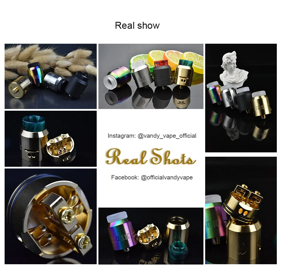Original Vandy Vape ICONIC RDA Tank Atomizer with Side and Bottom Airfow System Compatiable 510 Mods | Электроника