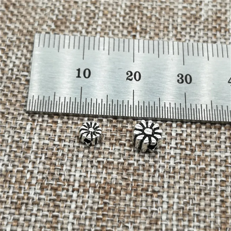 925 Sterling Silver Sunflower Flower Beads 4mm 6mm Bracelet Spacer | Украшения и аксессуары