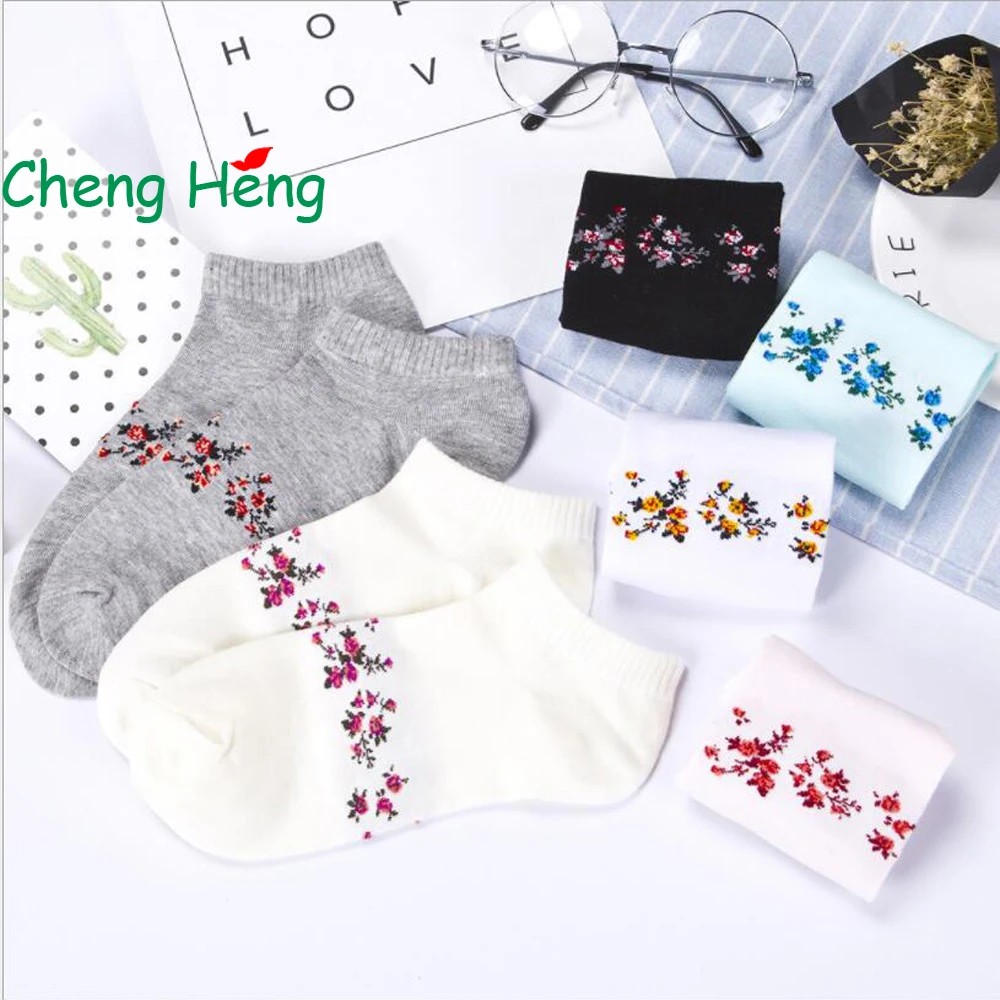 

CHENG HENG/удобные хлопковые носки в полоску; 12 пар в упаковке; женские тапочки; короткие носки до щиколотки; 10 цветов; высокое качество